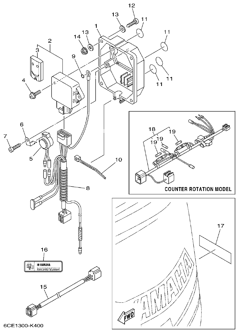 Yamaha F225FET, FL225FET OPTIONAL PARTS parts diagram